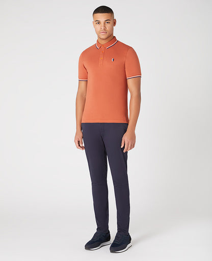 Remus Uomo Tapered Fit Polo Shirt - Light Brick