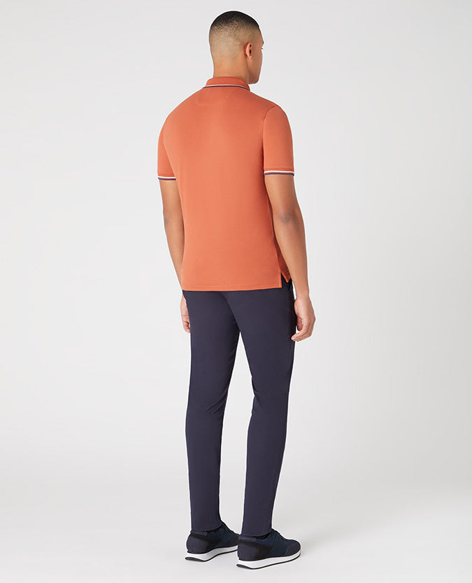 Remus Uomo Tapered Fit Polo Shirt - Light Brick