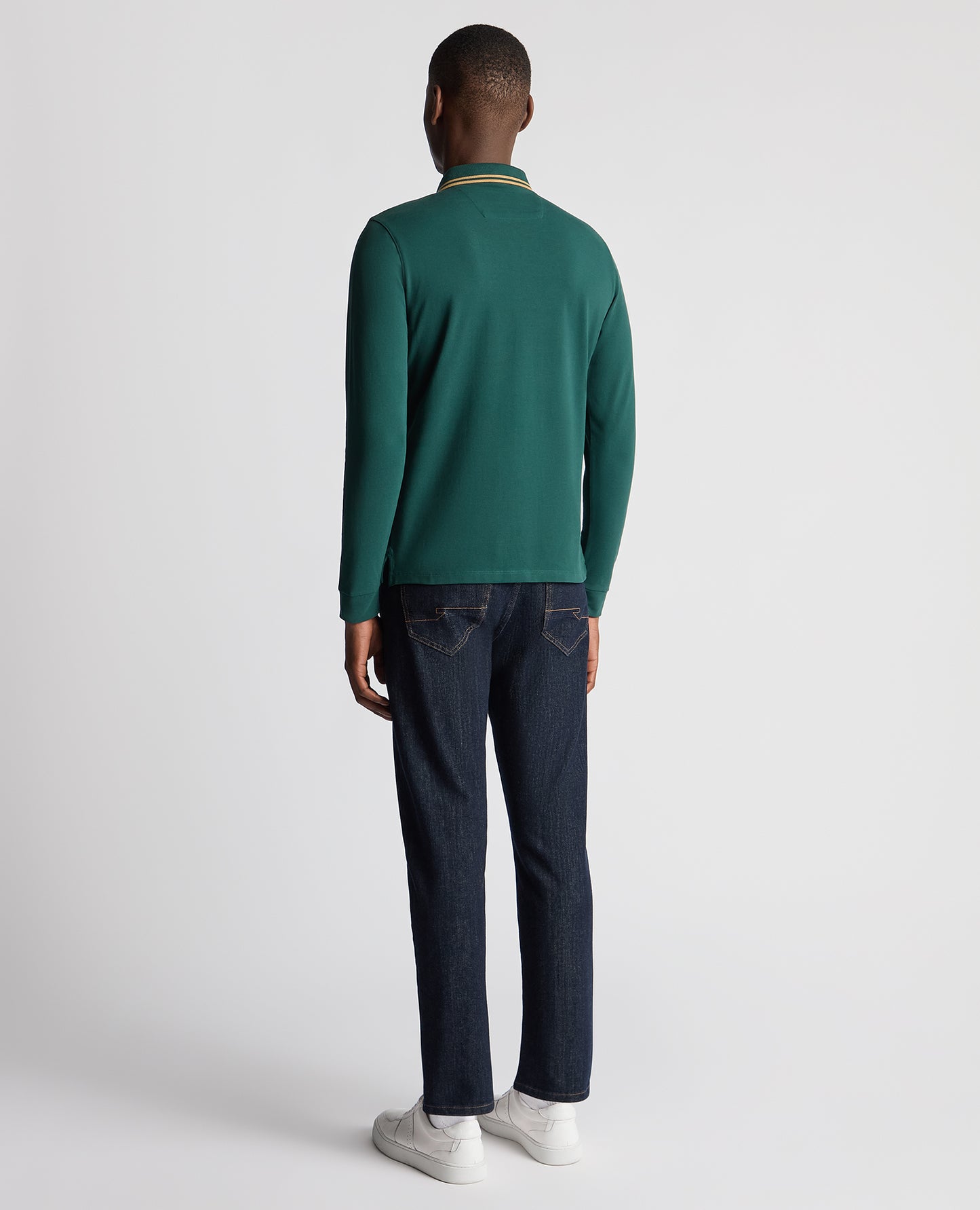 Remus Uomo Long Sleeved Polo - Teal