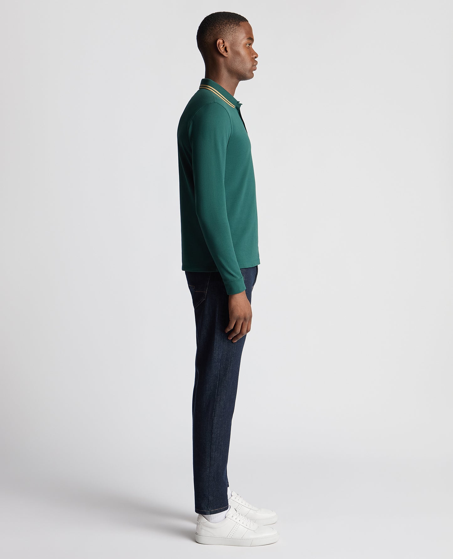 Remus Uomo Long Sleeved Polo - Teal