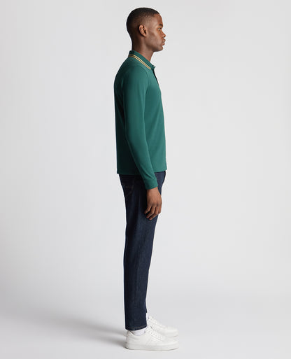 Remus Uomo Long Sleeved Polo - Teal