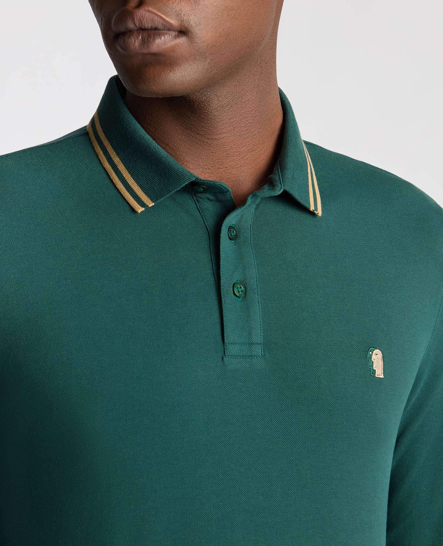 Remus Uomo Long Sleeved Polo - Teal