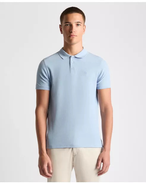 Remus Uomo Short Sleeve Polo Shirt - Light Blue