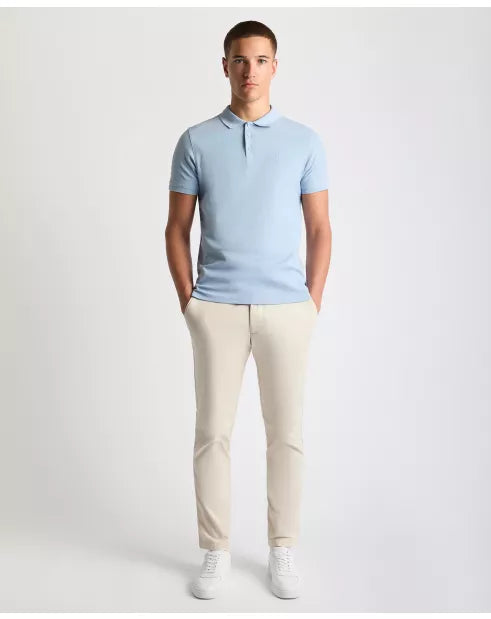 Remus Uomo Short Sleeve Polo Shirt - Light Blue