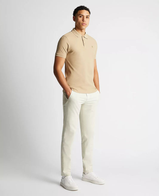 Remus Uomo Short Sleeve Polo Shirt - Oatmeal
