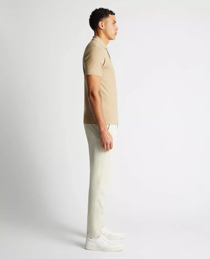 Remus Uomo Short Sleeve Polo Shirt - Oatmeal
