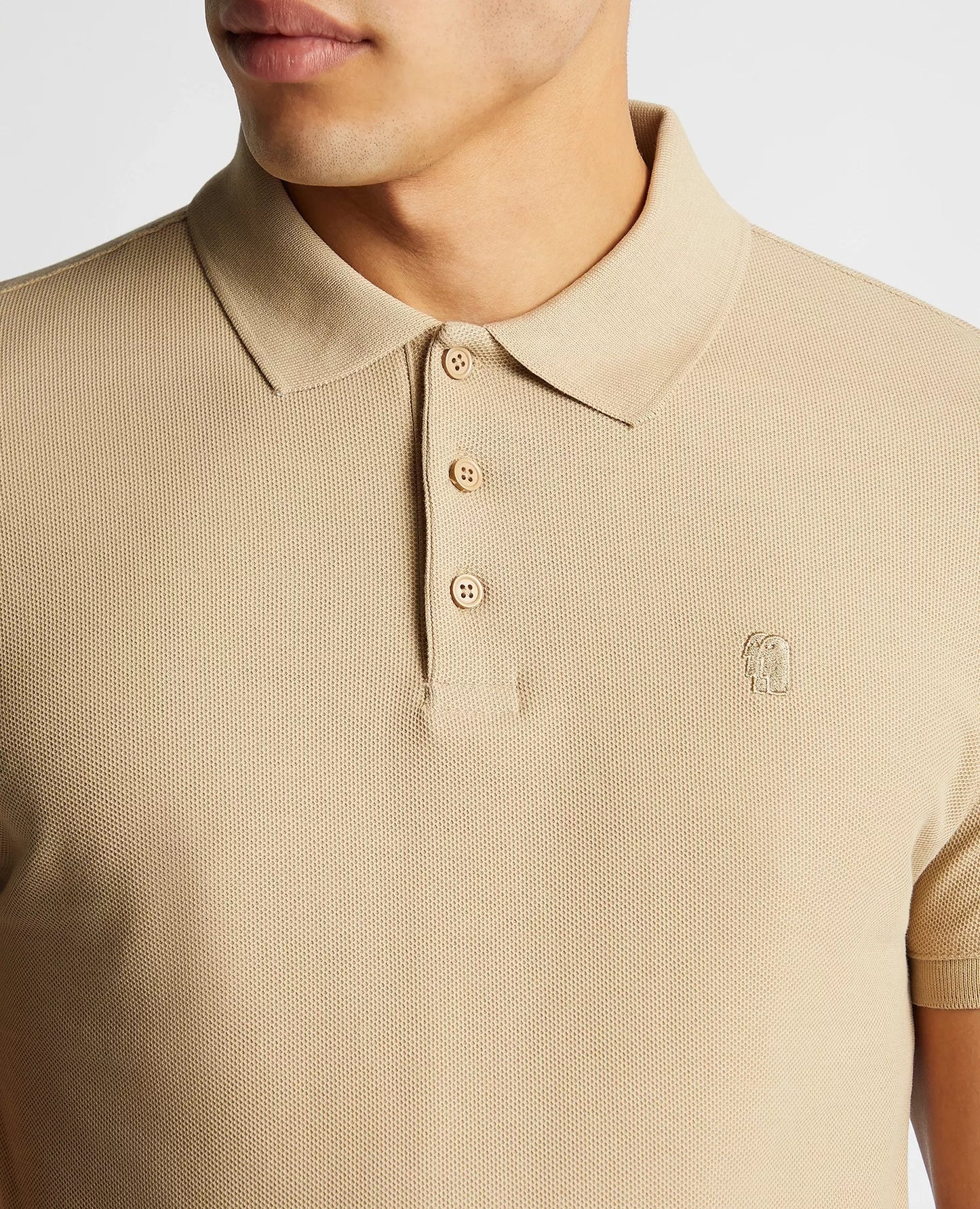 Remus Uomo Short Sleeve Polo Shirt - Oatmeal
