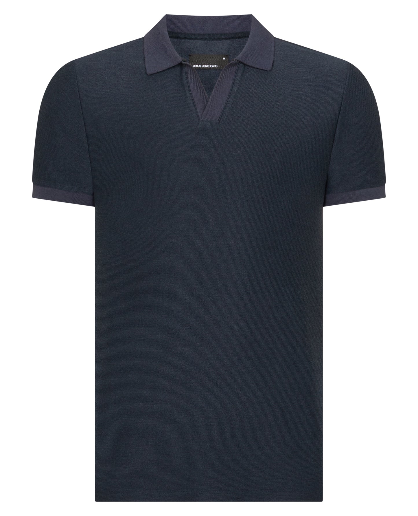 Remus Uomo Open Collar Shirt - Navy