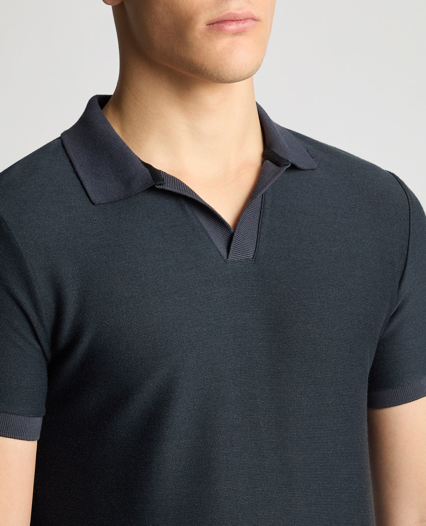 Remus Uomo Open Collar Shirt - Navy