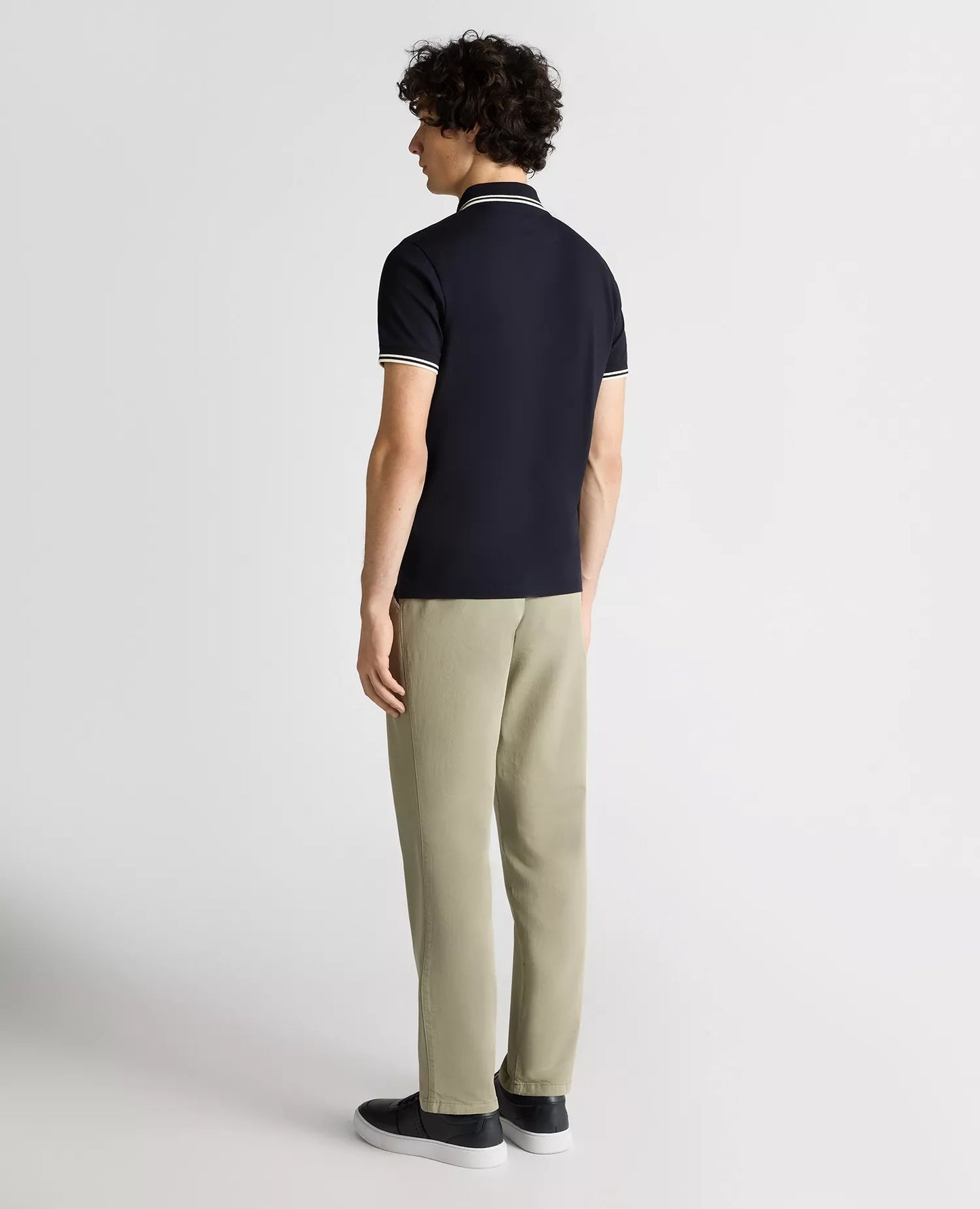 Remus Uomo Trim Collar Polo - Navy