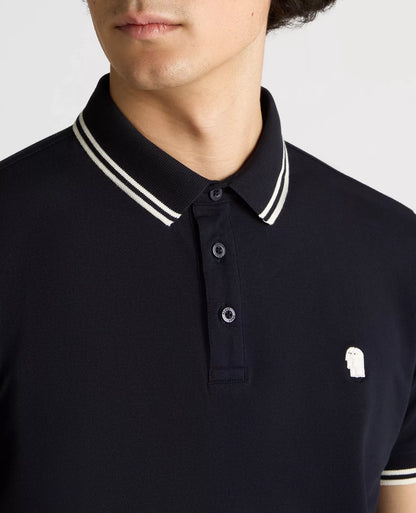 Remus Uomo Trim Collar Polo - Navy