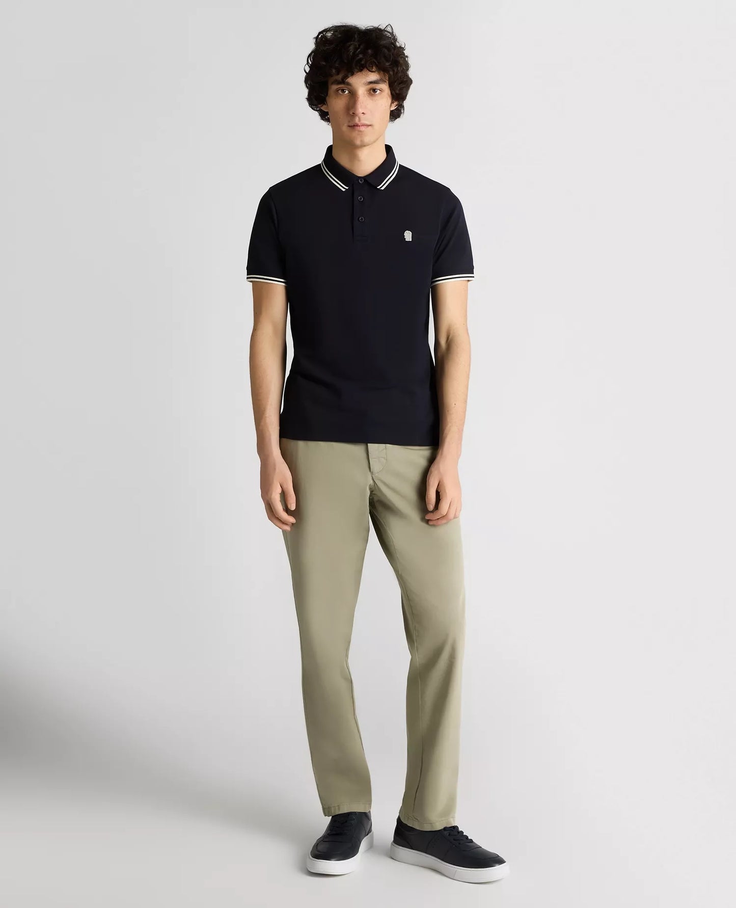 Remus Uomo Trim Collar Polo - Navy