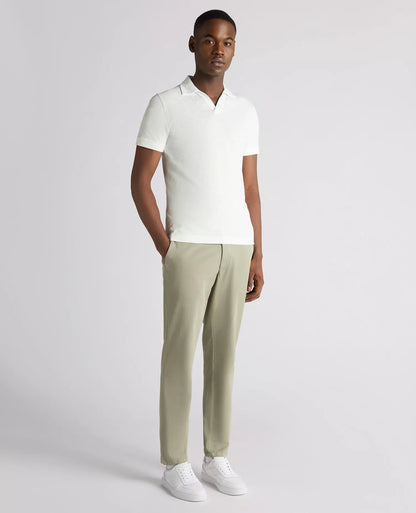 Remus Uomo V-Neck Polo Shirt - White