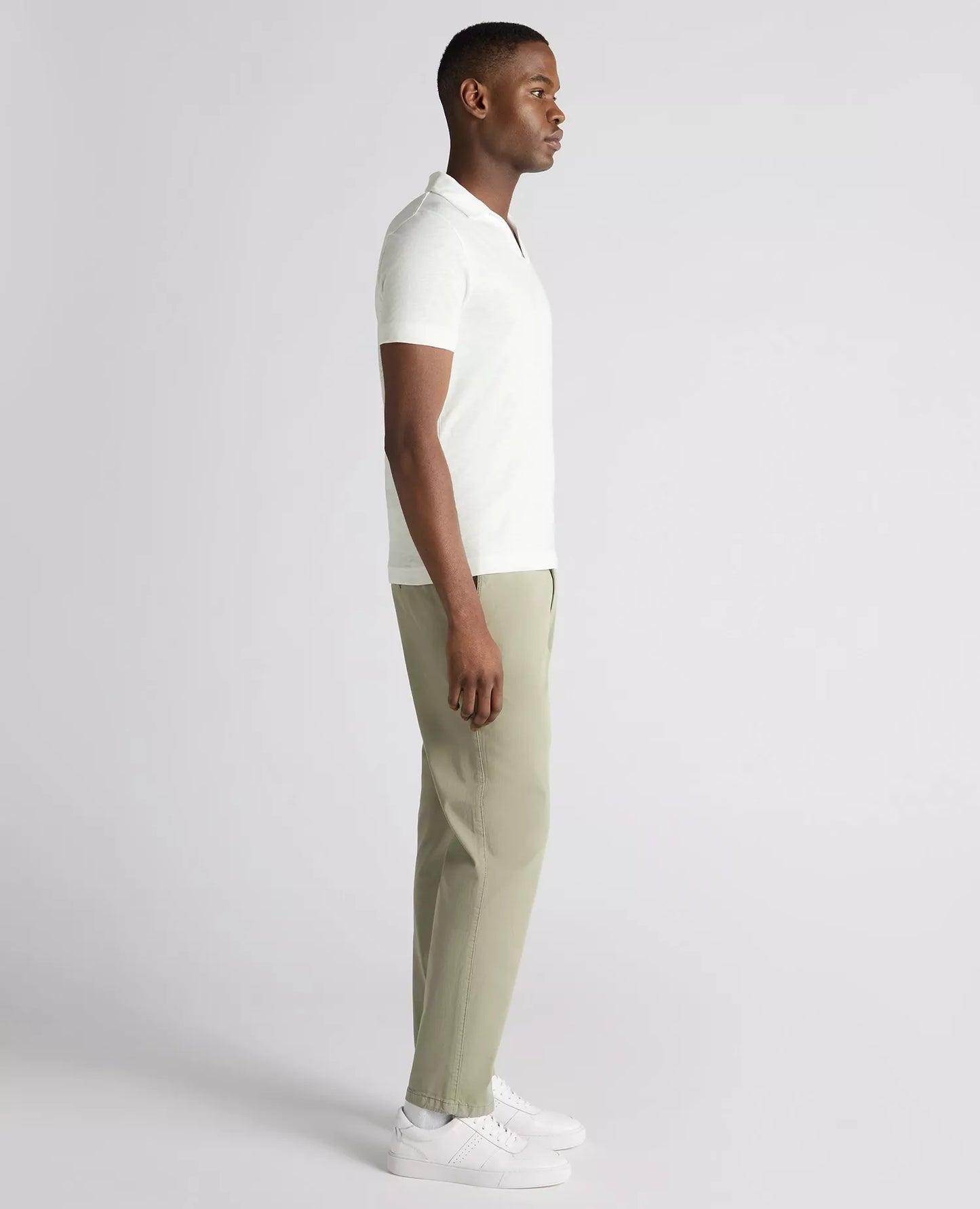 Remus Uomo V-Neck Polo Shirt - White