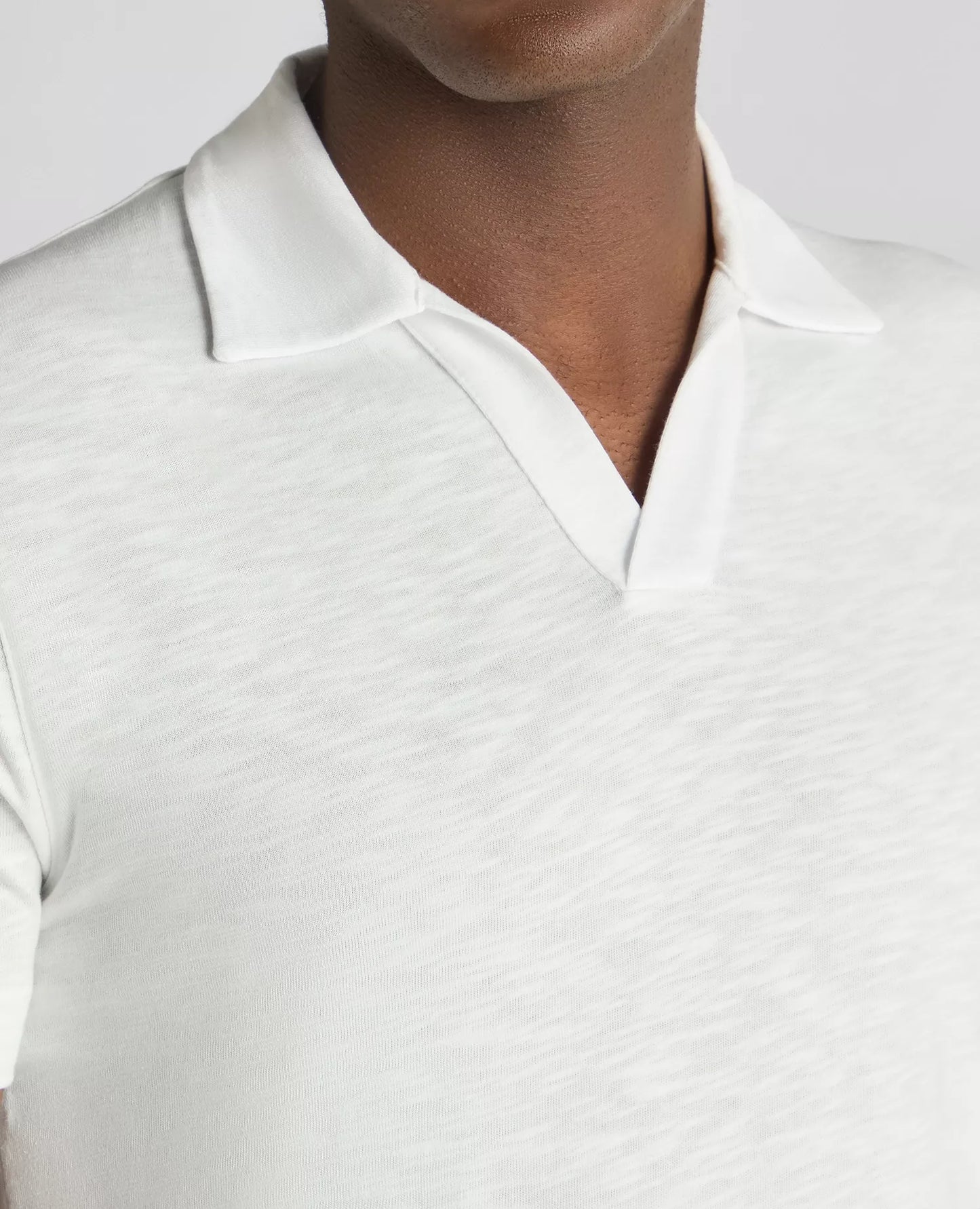 Remus Uomo V-Neck Polo Shirt - White