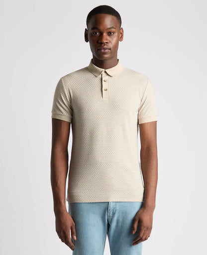 Remus Uomo Short Sleeve Polo Shirt - Beige