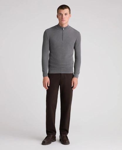 Remus Uomo Long Sleeve Half Zip Jumper - Grey