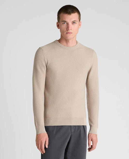 Remus Uomo Crew Neck Sweater - Taupe