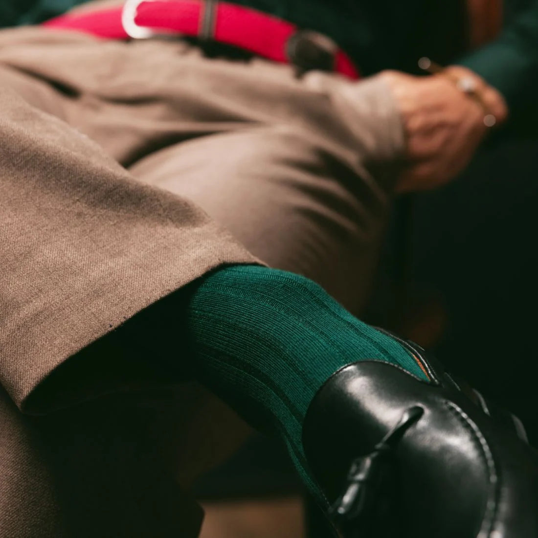 Swole Panda Bamboo Socks - Racing Green