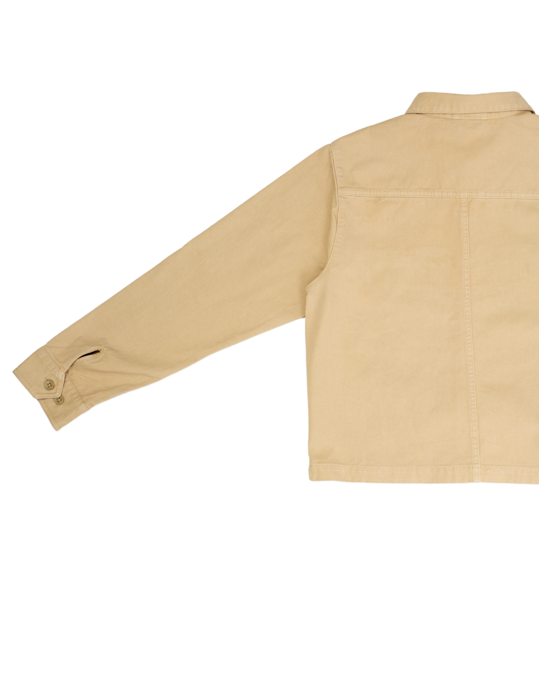 Beige jacket on a white background