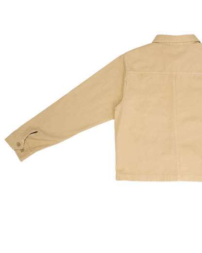 Beige jacket on a white background