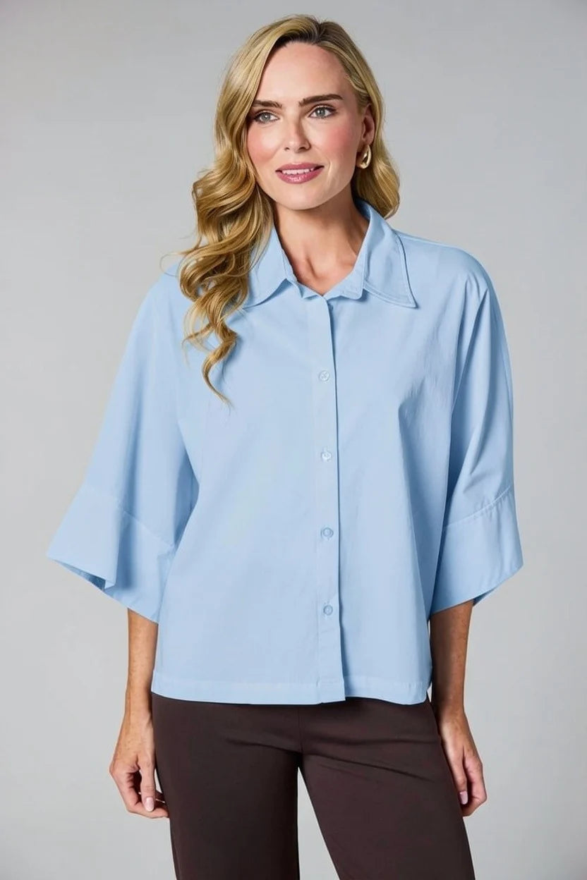 Deck Oversized Blouse - Sky