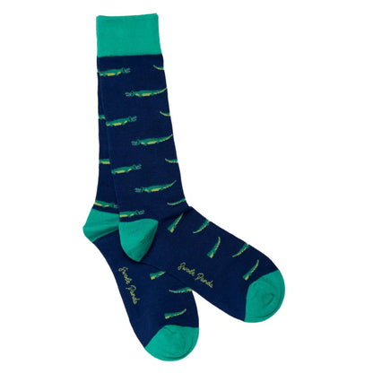 Swole Panda Bamboo Sock - Crocodile