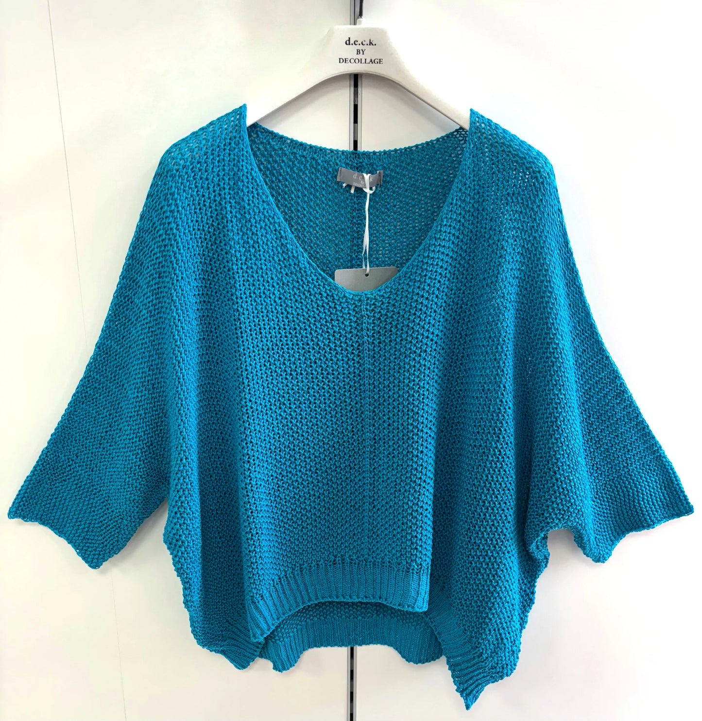 Deck V-Neck Knit - Turquoise