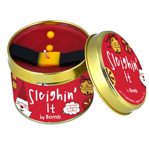 Bomb Cosmetic Sleighin It Tin Candle