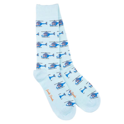 Swole Panda Bamboo Socks - Helicopter