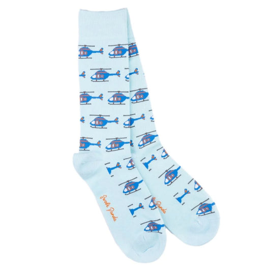 Swole Panda Bamboo Socks - Helicopter