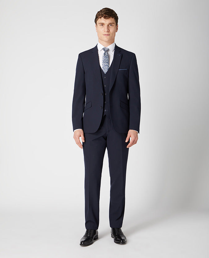 Remus Palucci Tapered Fit Suit Jacket - Navy 11770 79