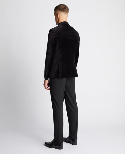 Remus Uomo Slim Fit Velvet Jacket - Black