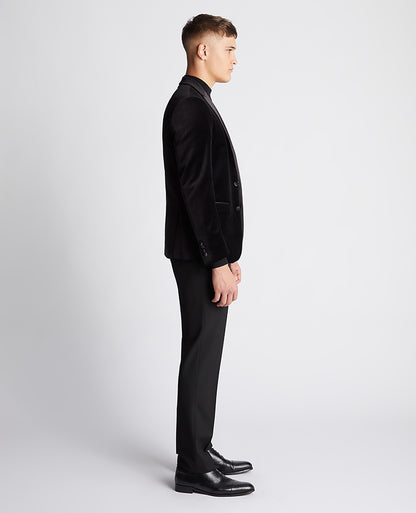 Remus Uomo Slim Fit Velvet Jacket - Black