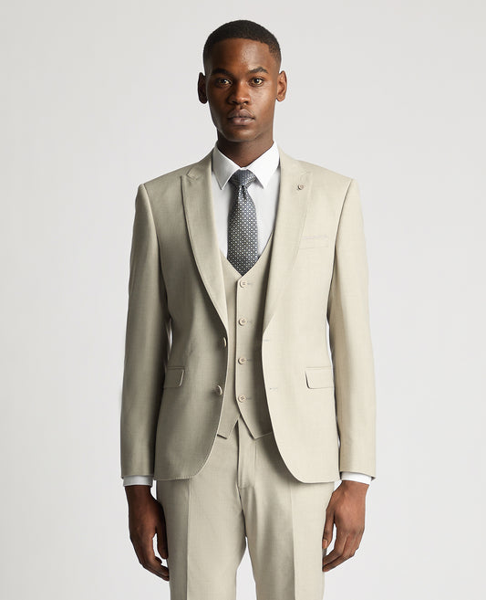 Remus Uomo Mario Suit Jacket - Stone 12258 92