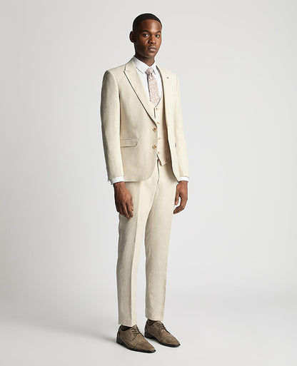 Remus Massa Linen Blend Blazer - Stone