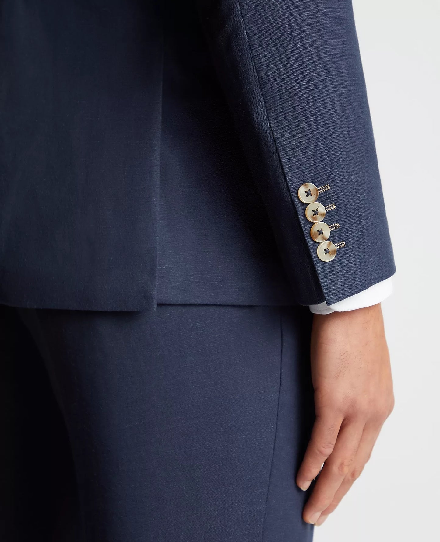 Remus Uomo Peppe Linen Mix Suit Jacket  - Navy