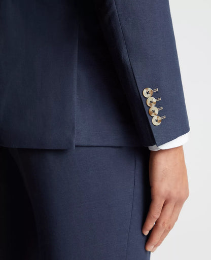 Remus Uomo Peppe Linen Mix Suit Jacket  - Navy