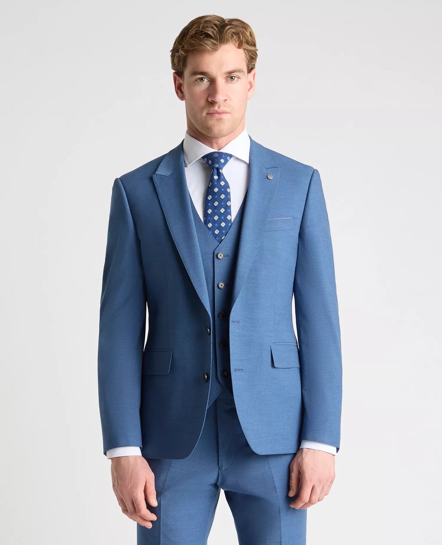 Remus Uomo Peppe Tapered Fit Suit Jacket - Blue