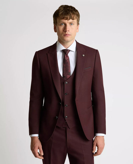 Remus Uomo Massa J Suit Jacket - Burgundy