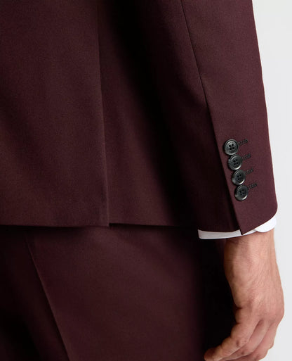 Remus Uomo Massa J Suit Jacket - Burgundy