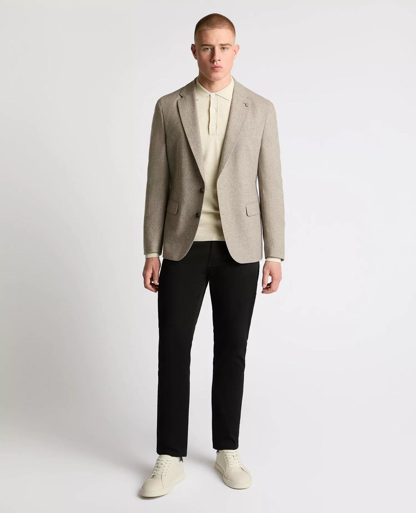 Remus Uomo Alto Wool Blazer - Biscuit