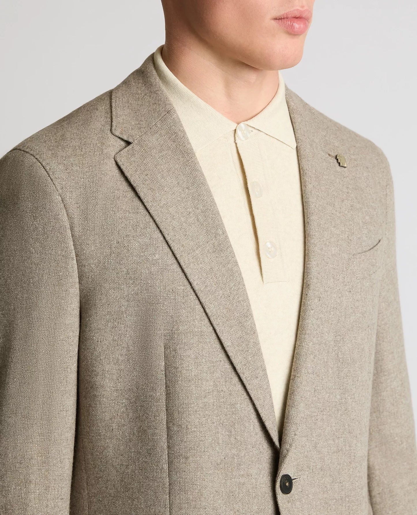 Remus Uomo Alto Wool Blazer - Biscuit