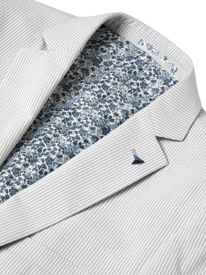 DG Marseille Stripe Blazer - Light Blue