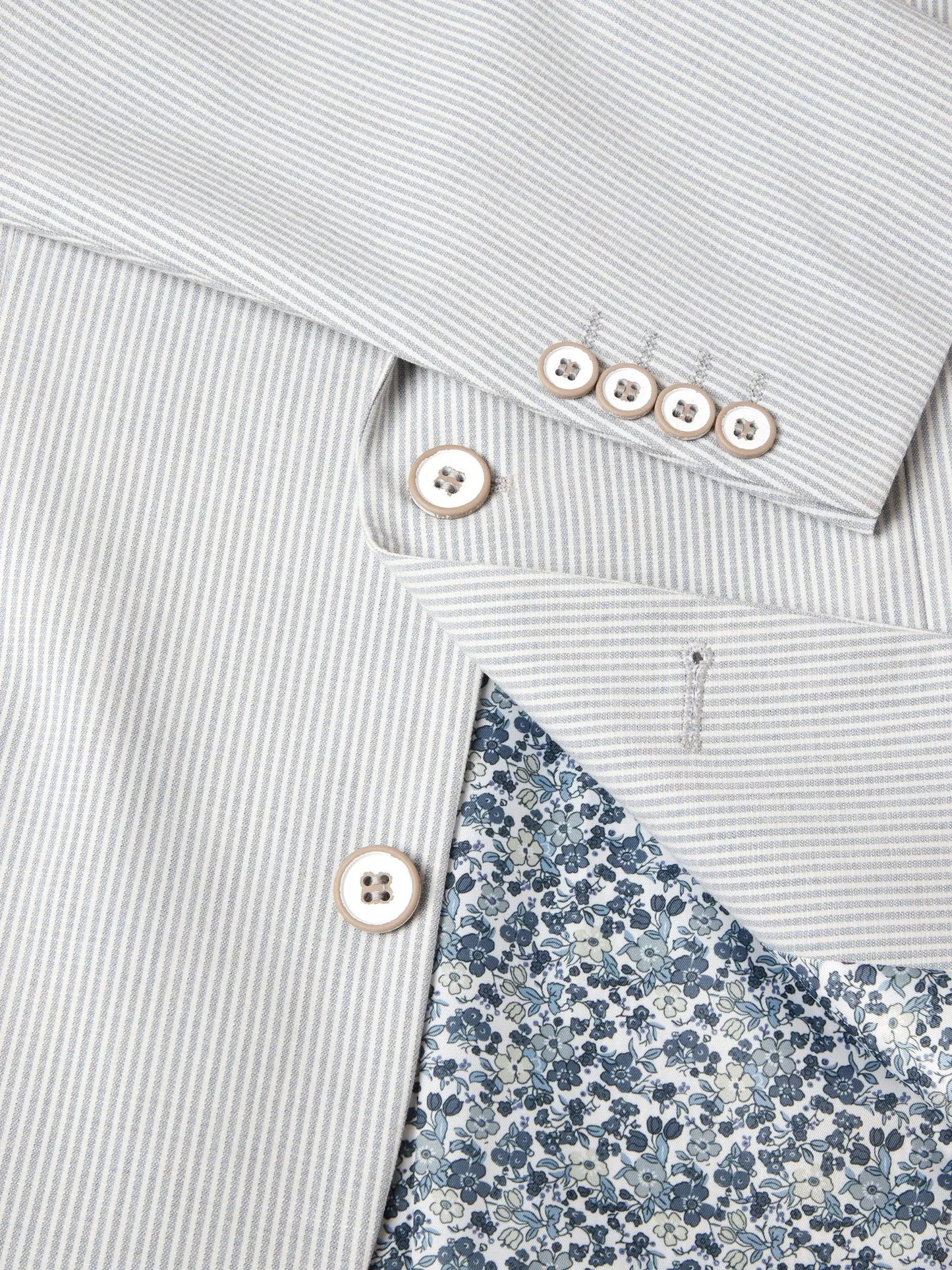 DG Marseille Stripe Blazer - Light Blue