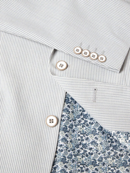 DG Marseille Stripe Blazer - Light Blue