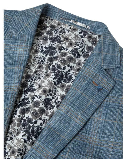 Daniel Grahame Bordeaux Blazer - Blue Check
