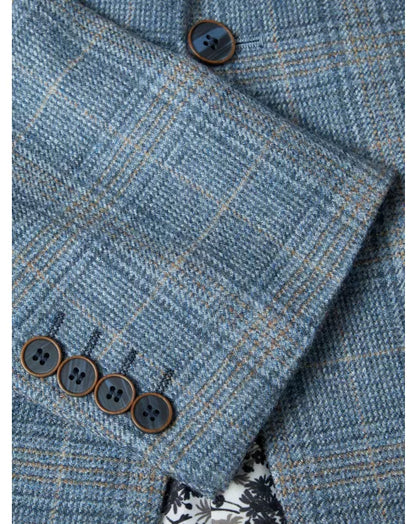 Daniel Grahame Bordeaux Blazer - Blue Check