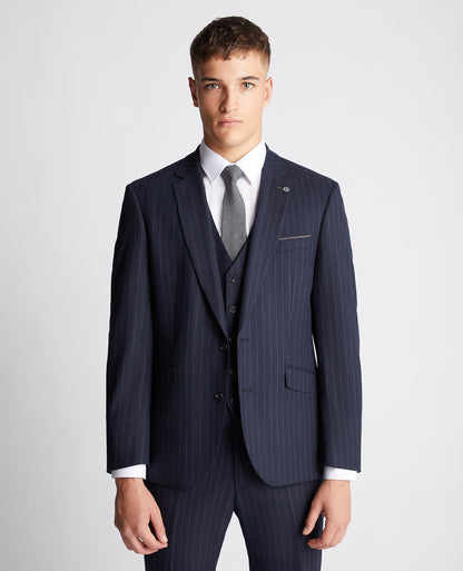 Remus Uomo Palucci 3pc Suit - Navy Pinstripe