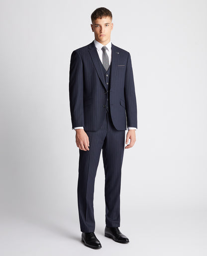 Remus Uomo Palucci 3pc Suit - Navy Pinstripe